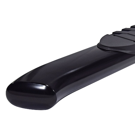 Trailfx NERF BAR OVAL 5 With Step Pads With Bed Step 5 Inch Oval Straight Powder Coated Black Steel A7096B